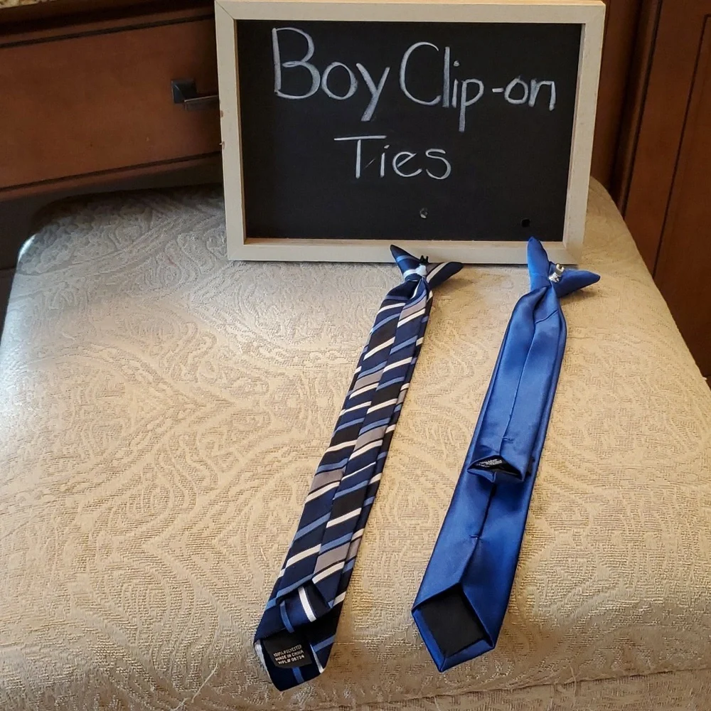 Boys Clip on Ties